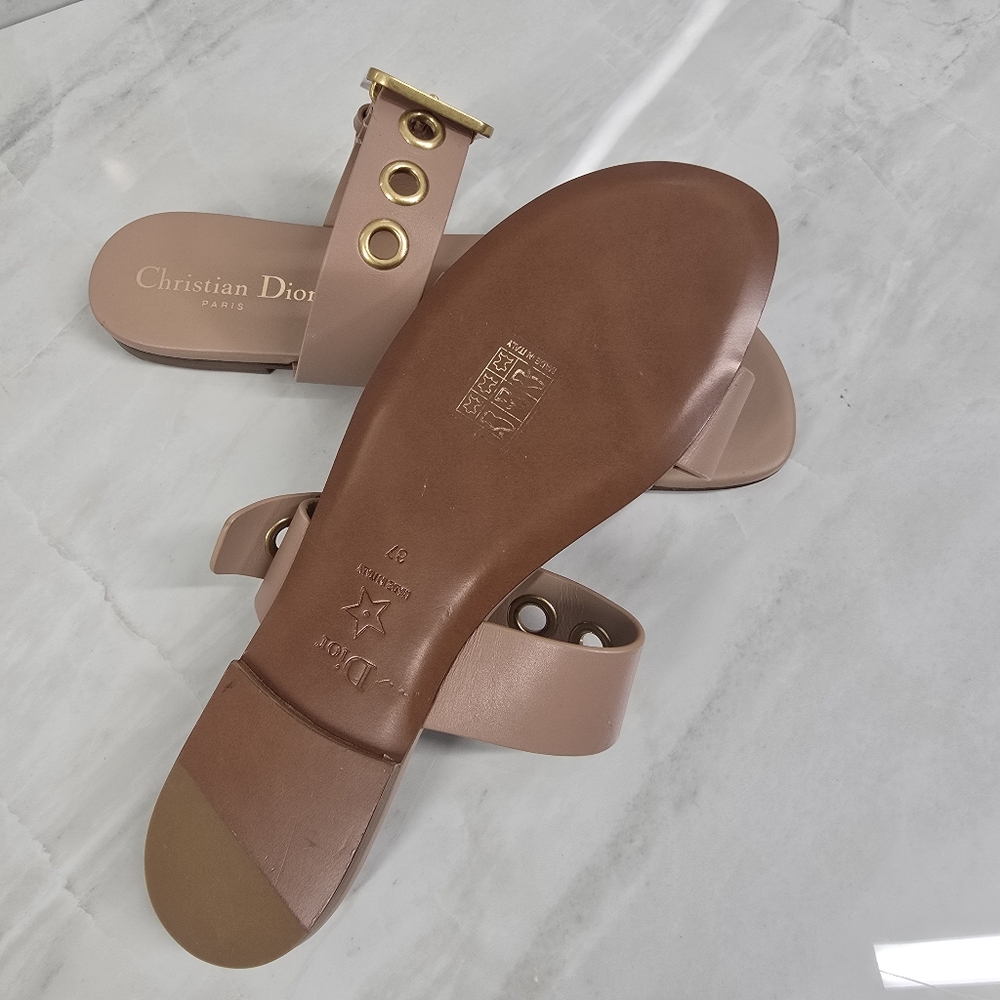Christian Dior Sandals with Gold Buckle - Picture 8 of 9